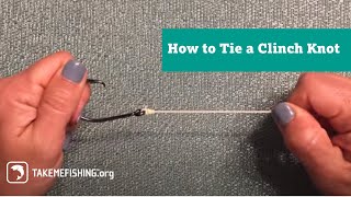 How Tie a Clinch Knot  Fishing Knots [upl. by Rodolphe]