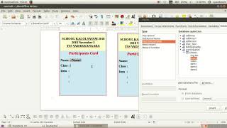 Inserting Data to Participant Cards  Using Mail Merge  Libre Office [upl. by Issy352]