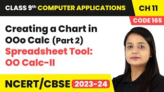 Creating a Chart in OOo Calc Part 2  Class 9 Computer Applications Chapter 11 [upl. by Ahsienom]