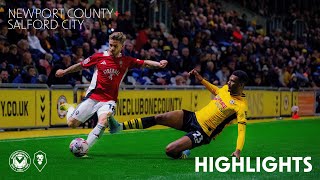 HIGHLIGHTS  Newport County 31 Salford City [upl. by Ahcatan]