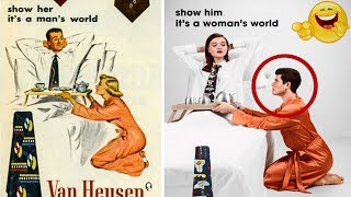 Thats Happen When Photographer Reverses Gender Roles In Sexist Vintage Ads  Must Watch [upl. by Hanford234]