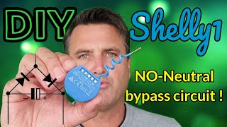 Shelly1 without Neutral make a DIY bypass circuit hack shelly Neutral smartswitches [upl. by Perloff]