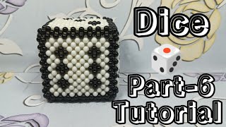 3D Beaded Dice 🎲 Tutorial Part6 by Craft Novelty Sons [upl. by Ellehcyar]