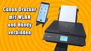 Canon Drucker mit Handy verbinden  WLAN verbinden  Drahtlos direkter Druck ohne Router [upl. by Enymzaj]