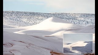 Snow in Sahara desert for third time in 40 years [upl. by Lindley]