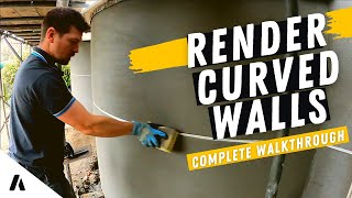 Rendering Curved Walls  Tips For The Perfect RENDERED FINISH [upl. by Wertz448]