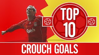 Top 10 Peter Crouch goals  Scissor kicks top bins and towering headers [upl. by Neimad]