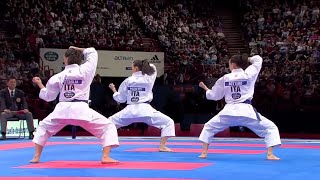 22 Karate Japan vs Italy Final Female Team Kata WKF World Karate Championships 2012 [upl. by Eldwin]