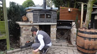 Gartenküche selber bauen  mit Grill  mit Backofen  mit Raketenofen [upl. by Turino]