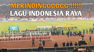 TERHARU FULL SUPORTER NYANYIKAN LAGU INDONESIA RAYA  BIKIN BANGGA [upl. by Harrak]