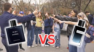 Bleu De Chanel Eau De Parfum Vs YSL Y Eau De Parfum Fragrance Battle Womens Reactions [upl. by Anivas839]