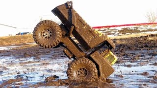 RC ADVENTURES  Mega Muddy Tonka Dump Truck Stomping Grounds [upl. by Yentnuoc623]