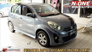 perodua myvi elegance pu side skirt [upl. by Nnyluqcaj]