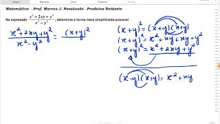 Produtos notáveis  simplificação [upl. by Leifeste]