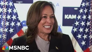 ‘Trump is going to have a real fight’ VP Harris speaks for the first time after Biden drops out [upl. by Beniamino114]