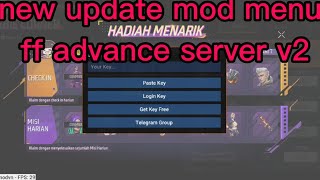 new update mod menu ff advance server v2🔥 adv server ff mod menu anti blacklist🔥 [upl. by Ydasahc]