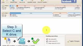 Merge Partitions C and D or another with Freeware Partition Resizer [upl. by Gardol]