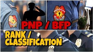 PNP amp BFP ranks and insignia classification  ranks insignia [upl. by Sall]