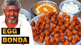 50 EGG BONDA RECIPE  Village Muttai Bonda Prepared by Daddy  Indian Street Food  Farmer Cooking [upl. by Ellord]