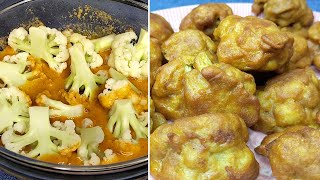 Deliciously Crispy Fulkopi Pakora Recipe  Easy Indian Snacks  Yummy Foods [upl. by Llezo]