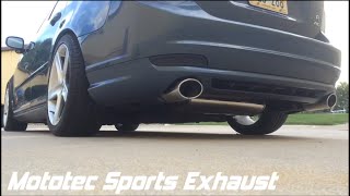 Mototec Sports Exhaust  2010 Volvo S40 T5 AWD Stock Comparison [upl. by Brackett1]