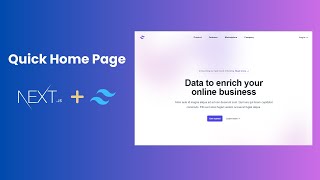 Quick Home Page Next JS with Free Tailwind Components  Code with Chamod [upl. by Averir314]