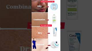 moisturizer for your skin type oilyskin combinationskin dryskin normalskin [upl. by Rengaw]