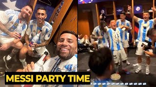 MESSI dressing room celebration after Argentina win Copa America against Colombia  Football News [upl. by Anircam123]