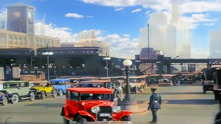 Chicago 1920s in color 60fps Remastered wsound design added [upl. by Atnas]