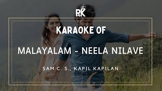 Malayalam  Neela Nilave  Malayalam Karaoke Songs With Lyrics  Regional Karaoke [upl. by Niles]