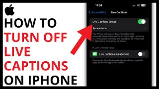 How to Turn Off Live Caption on iPhone QUICK GUIDE [upl. by Widera]