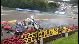 HUGE Crash Spa Francorchamps Formula W Series 2021 Full Video with Commentary [upl. by Till]