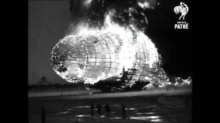 Hindenburg Disaster  Real Footage 1937  British Pathé [upl. by Aileahcim]