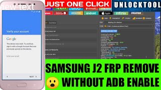 Samsung Galaxy J2 J200G Frp Reset Without Adb Enable Need Unlock tool One click Frp Reset [upl. by Rosanna]