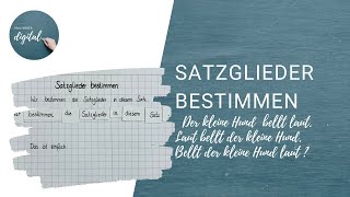 Satzglieder bestimmen inkl Arbeitsblatt [upl. by Eesdnil910]