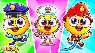 FireGirl DoctorGirl and PoliceGirl 🚒🚓 Whooee Professions Song  Kids Songs by Lamba Lamby [upl. by Kikelia]