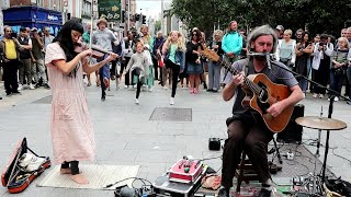 New act Tim Scanlan amp Mana Okubo take Grafton Street by Storm amp Joined by Irish Dancers from Crowd [upl. by Dauf]