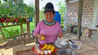 Deliciosa TORTA DE PLATANO MAQUEÑO en horno improvisado  Doña Delfina [upl. by Lovel]