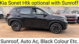 New Varient of Kia Sonet Htk Optional 2024 with Sunroof amp Black colour [upl. by Aneeuqal]