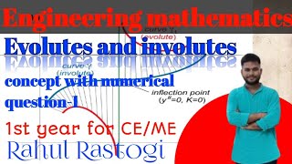 Evolutes and involutes with questionsengineering mathematics btech 1st sem CEMEvvi concept [upl. by Rehpotisrhc]