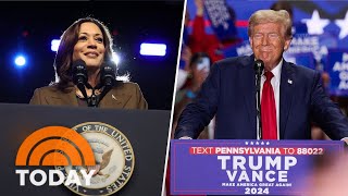 Trump steps up attacks on Harris polls show near tie in key states [upl. by Hillell]