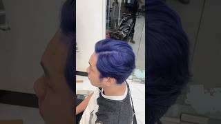 MÀU NHUỘM HỆ CHIẾN XANH DƯƠNG hairstyle hair haircut tocdep barber barbershop salon shorts [upl. by Gal]