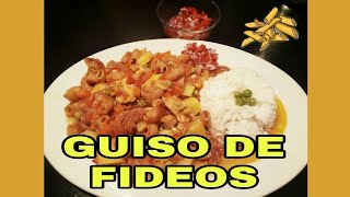 guiso de fideos con pollo fácil y rápido🇵🇪 [upl. by Kcirrez737]