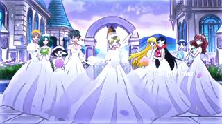 All the sailor warriors return to Earth for Usagi and Mamorus wedding Sailor Moon Cosmos the Movie [upl. by Jerold]