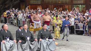 「奉納横綱土俵入り 照ノ富士」熱田神宮横綱手数入奉納 令和5年7月1日 [upl. by Nyllij763]