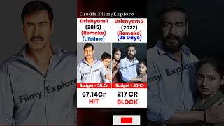 Drishyam 1 Vs Drishyam 2 Comparison amp Box Office Collection  Drishyam movie download hindi shorts [upl. by Iramohs895]