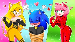 Superhero Sonic Falling Into Amys Love Trap  Sad Story Love  Sonic The Hedgehog 2 Animation [upl. by Yelyab839]