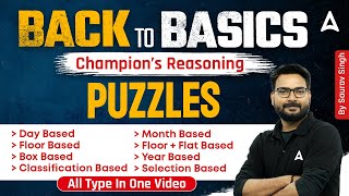 Puzzles All Type Questions in One Video  Puzzles Reasoning Basic Concepts  Reasoning by Saurav Sir [upl. by Wester616]