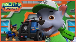 Police Cruiser Down Chases Wobbly Tire Problem  Rockys Garage  PAW Patrol Cartoons for Kids [upl. by Polish599]