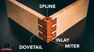 SPLINED and Inlaid Mitered Dovetail Corner  Joint of the Week Redemption [upl. by Fiel581]